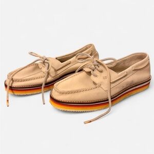 Sperry Topsider stacked boat shoe